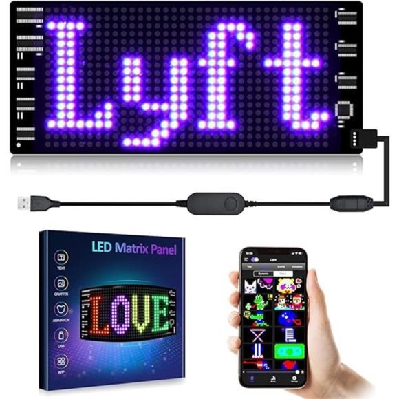 GOTUS Light Signs for Car,Programmable LED Sign,Flexible Digital Sign,Control by - Picture 6 of 6